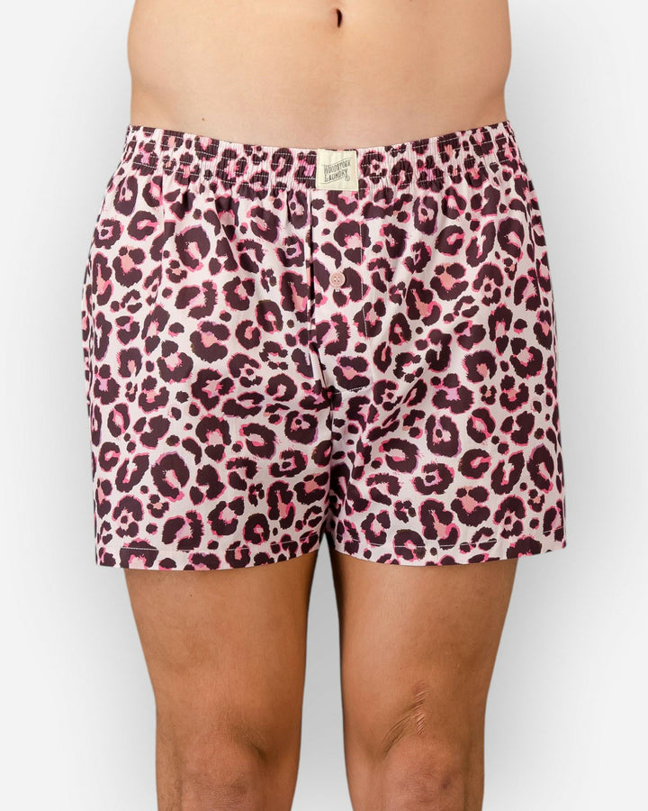 Pink leopard boxers