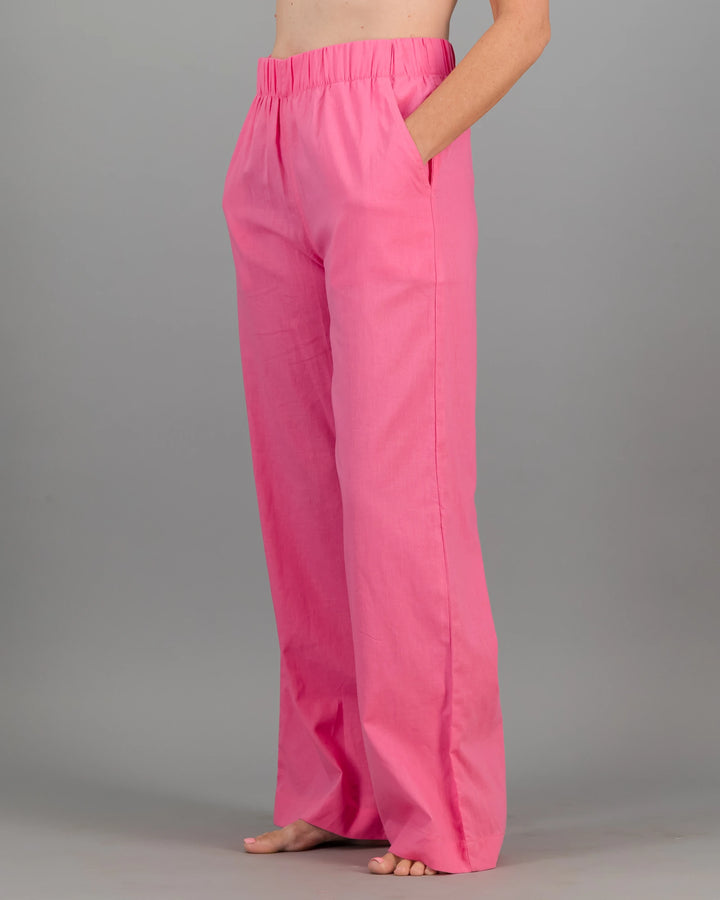 Pink linen trousers