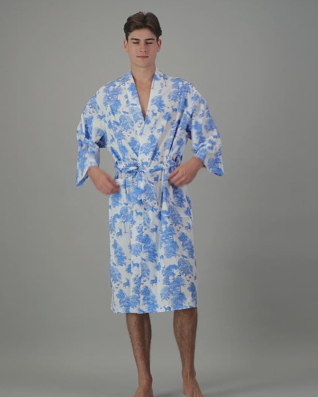 Mens blue kimono