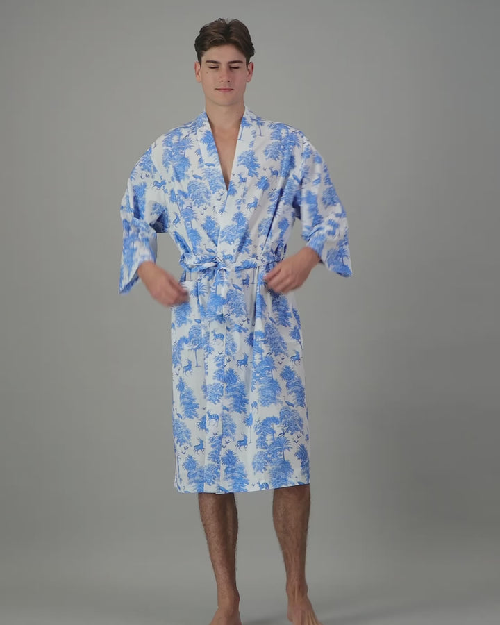 Mens blue kimono