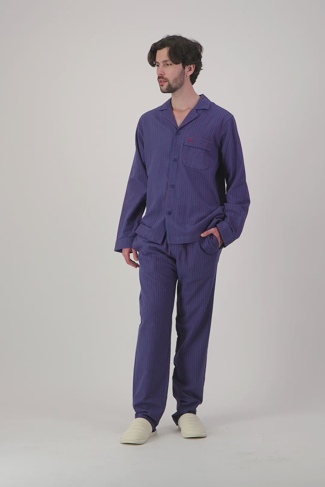 Herren-Flanellpyjama – Slimpin