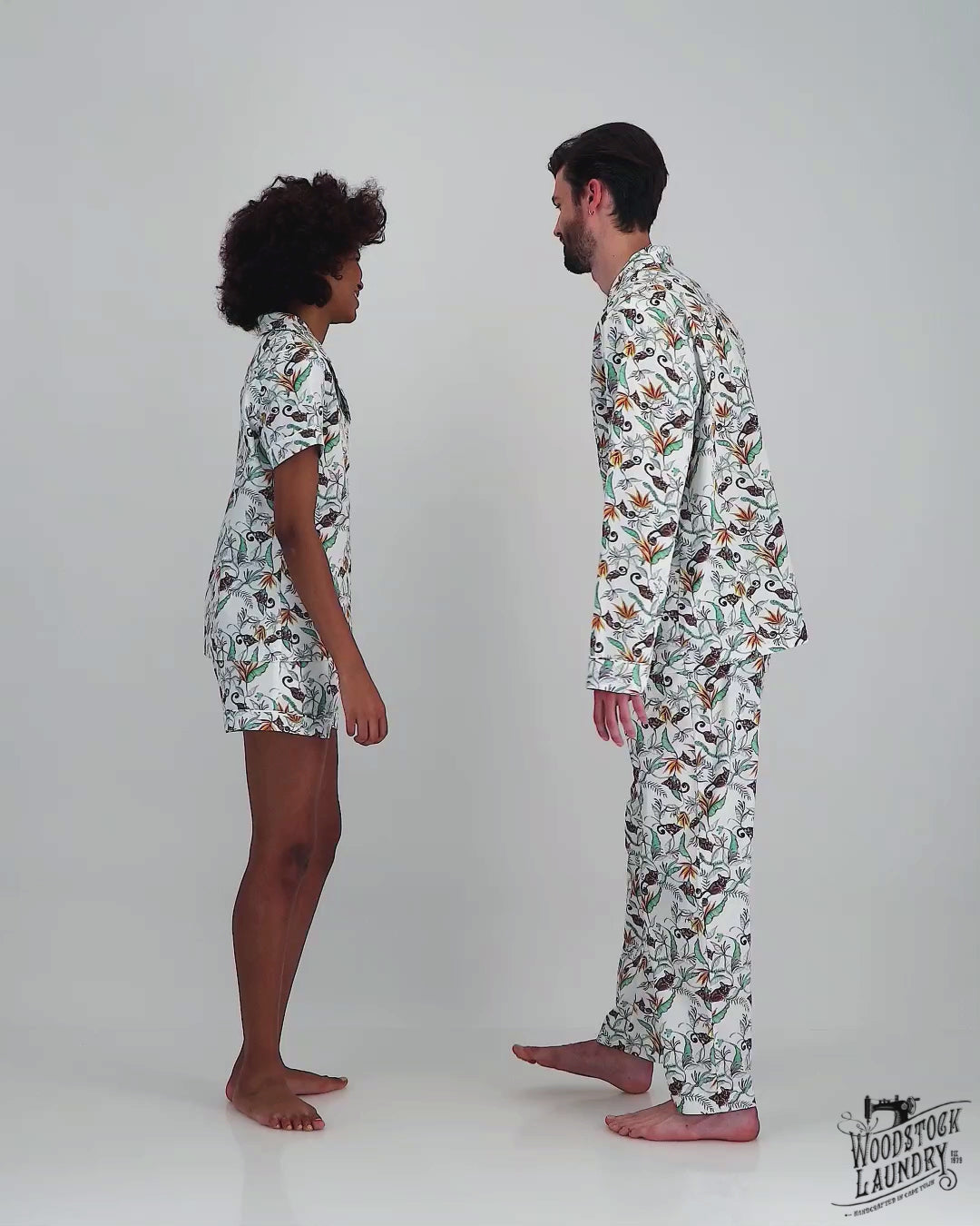 Matching pyjamas couple
