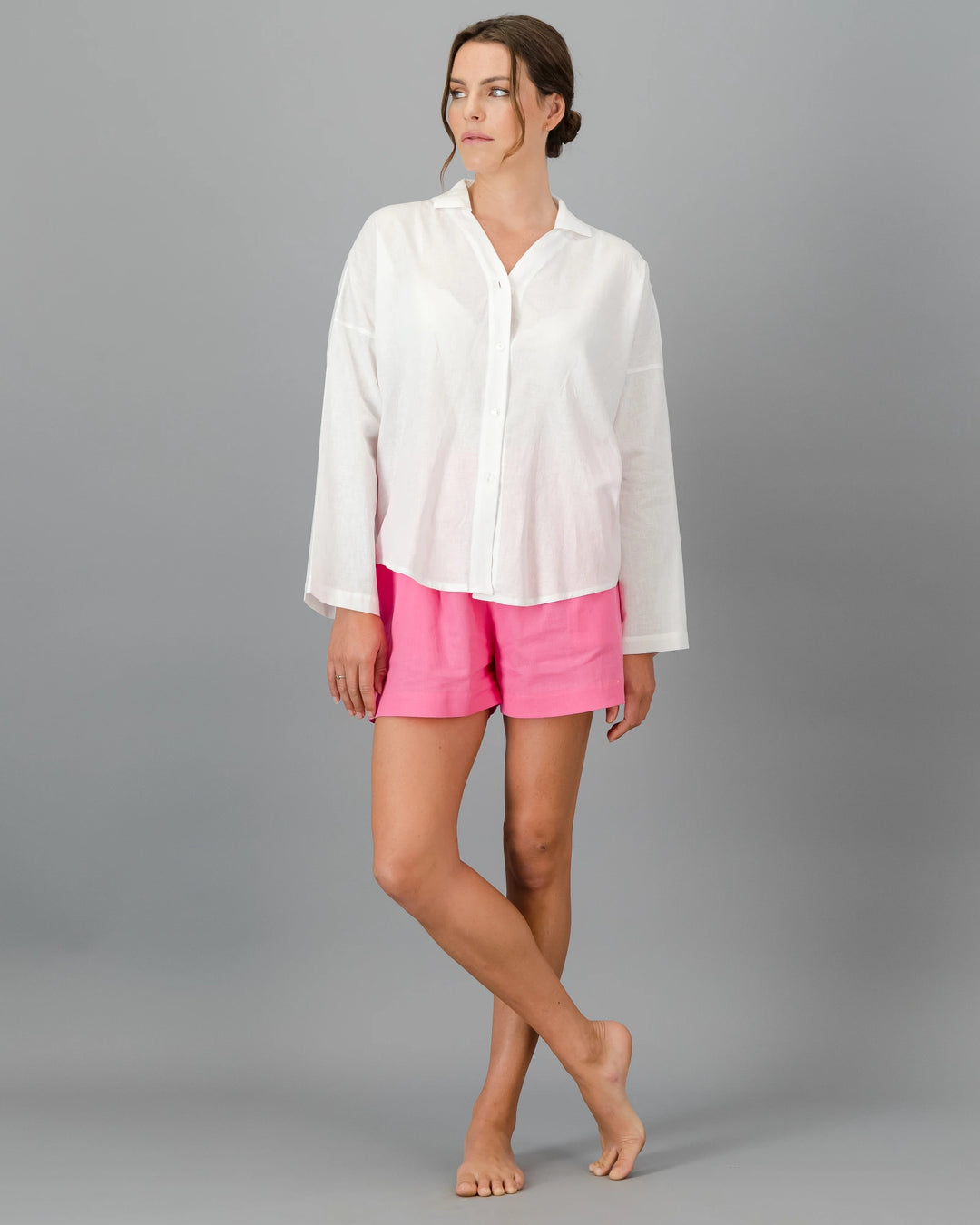 White linen shirt womens