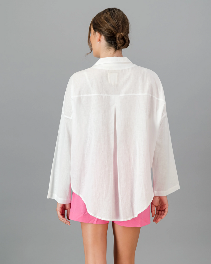 White linen shirt womens