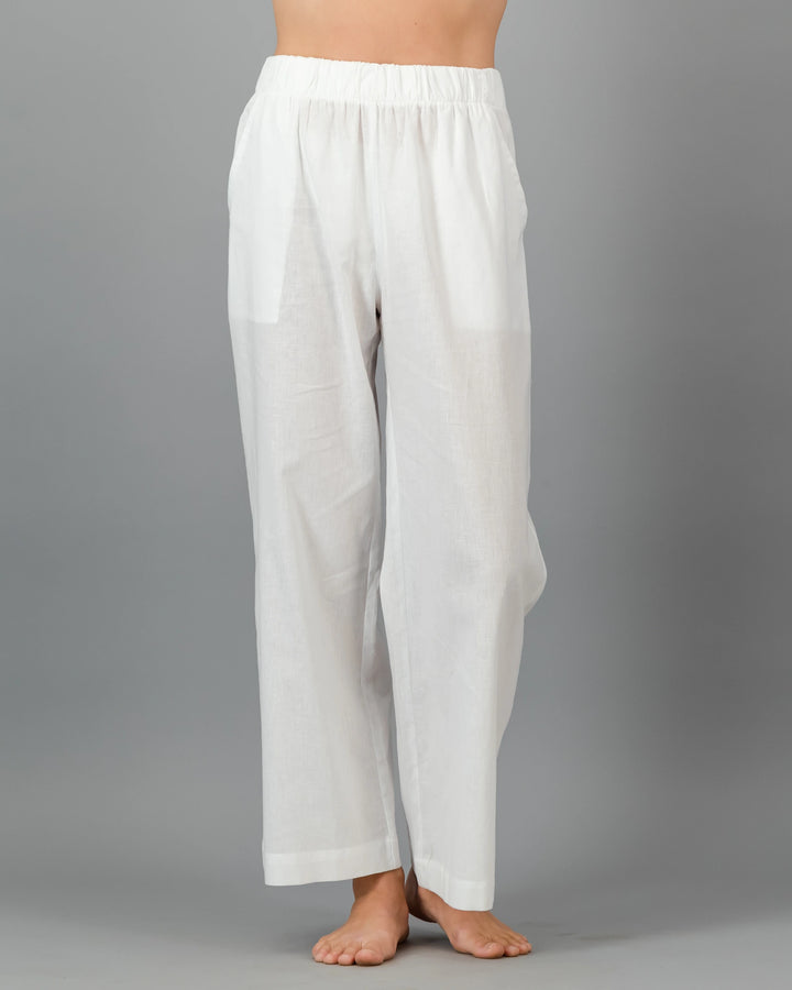 White linen trousers womens