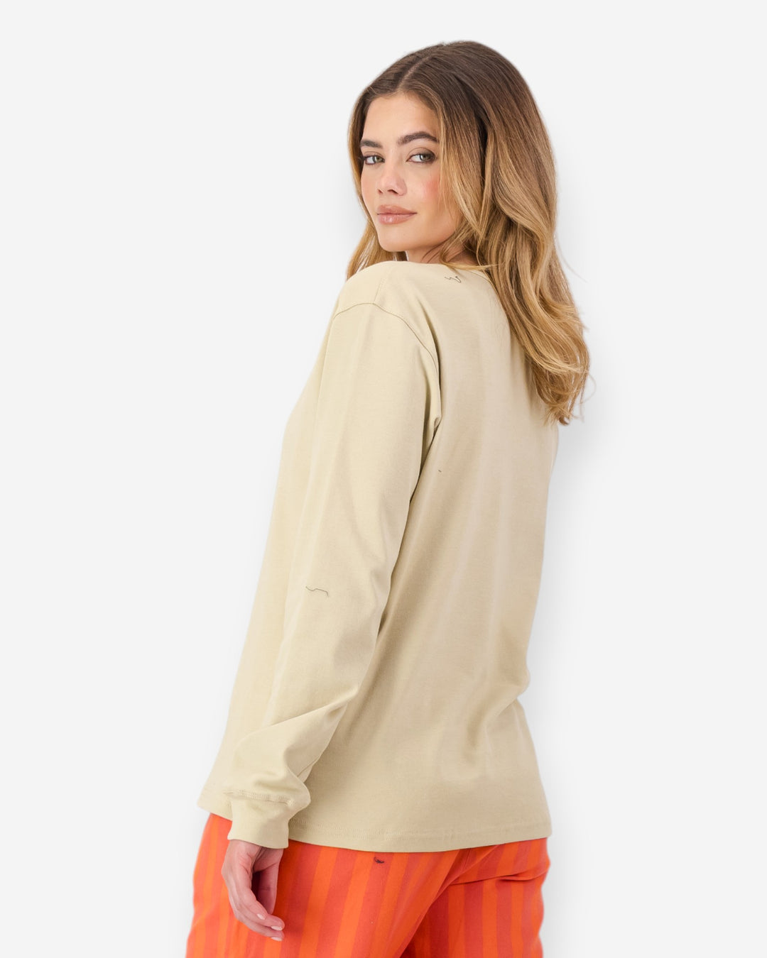 Womens beige henley