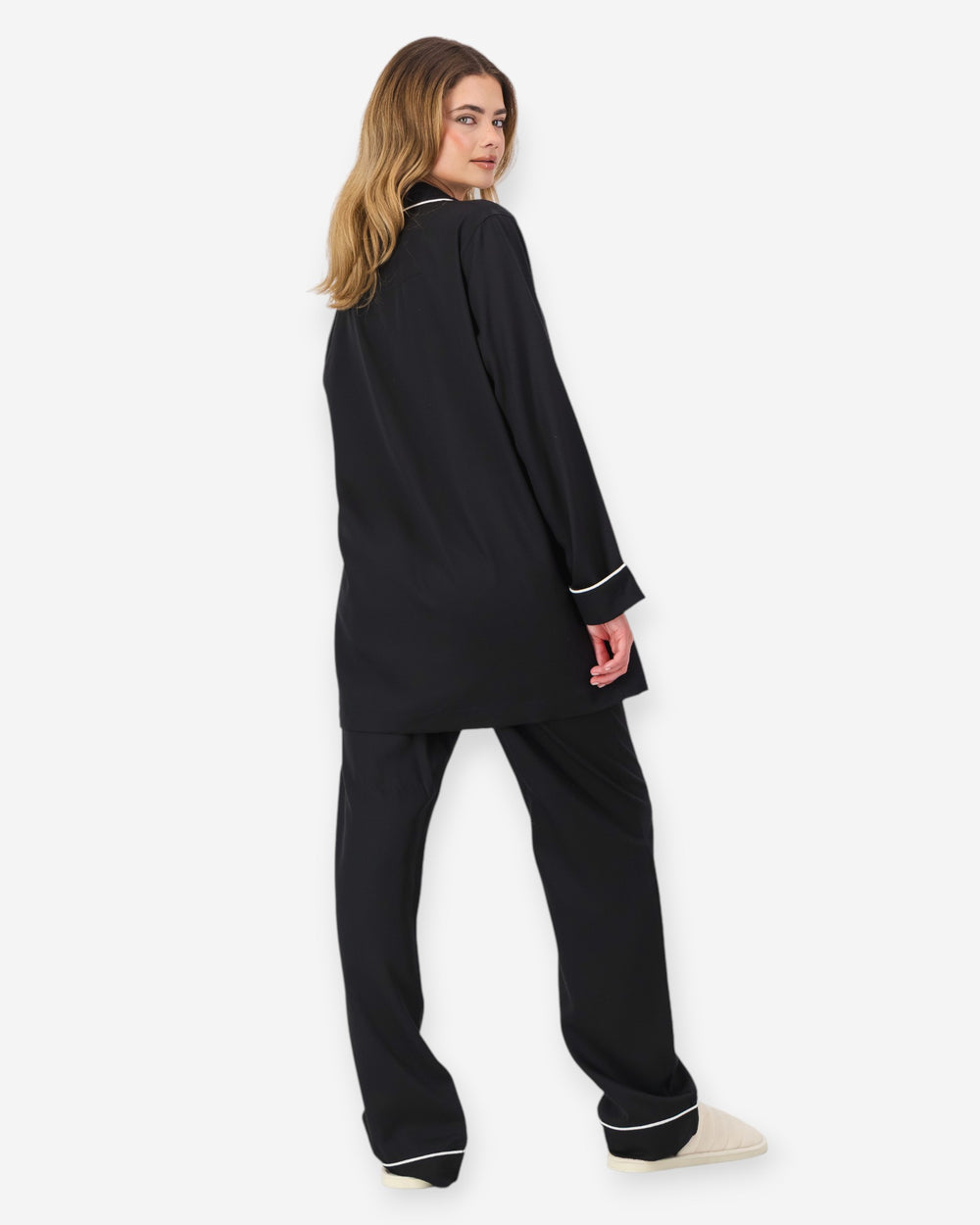Womens black pyjamas tencel