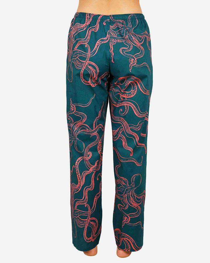 Womens lounge pants - Octopus Pink