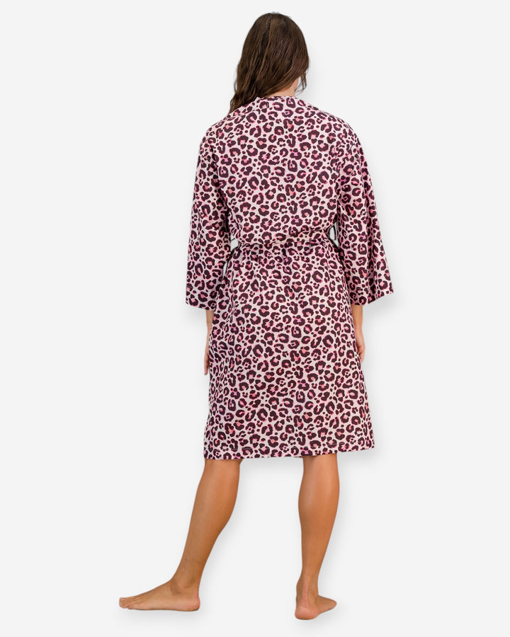 Kimono - Leopard Pink