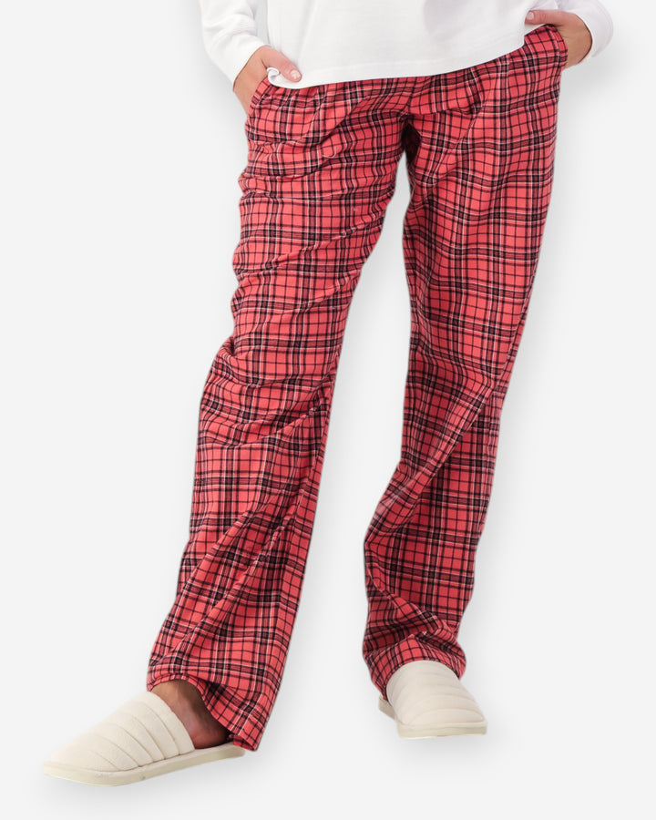 Womens red flannel pyjma pants