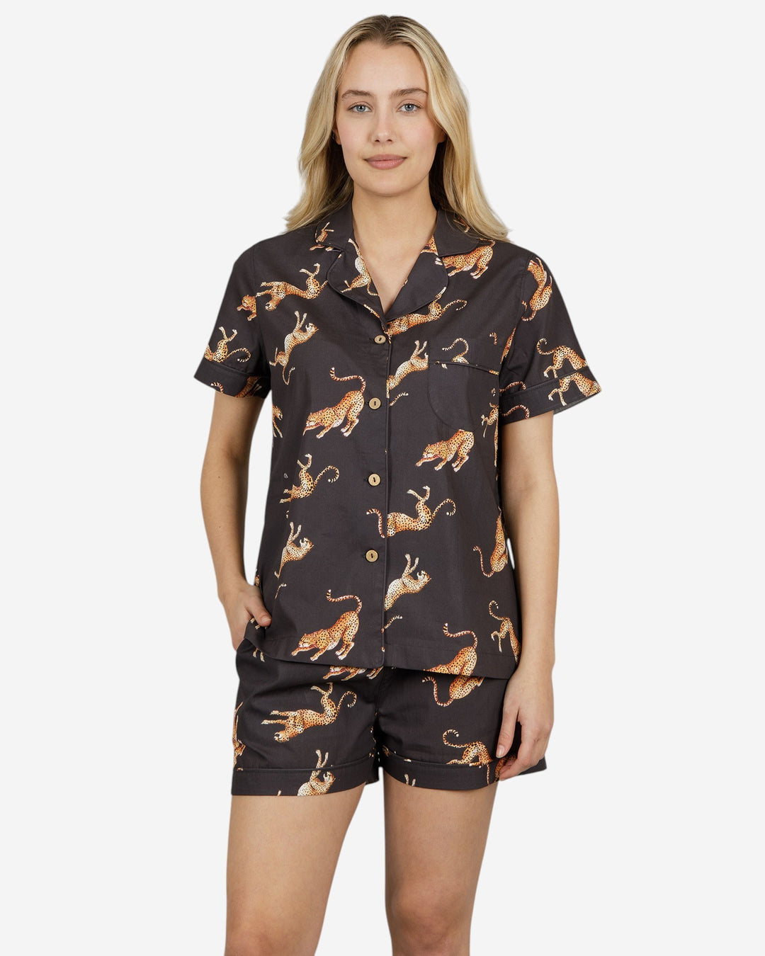 Womens short black pyjamas