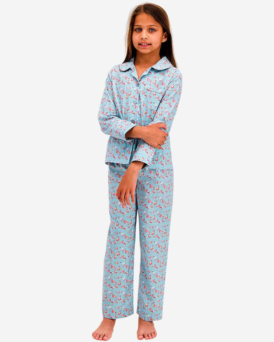 Girls pyjamas - Flamingo Blue