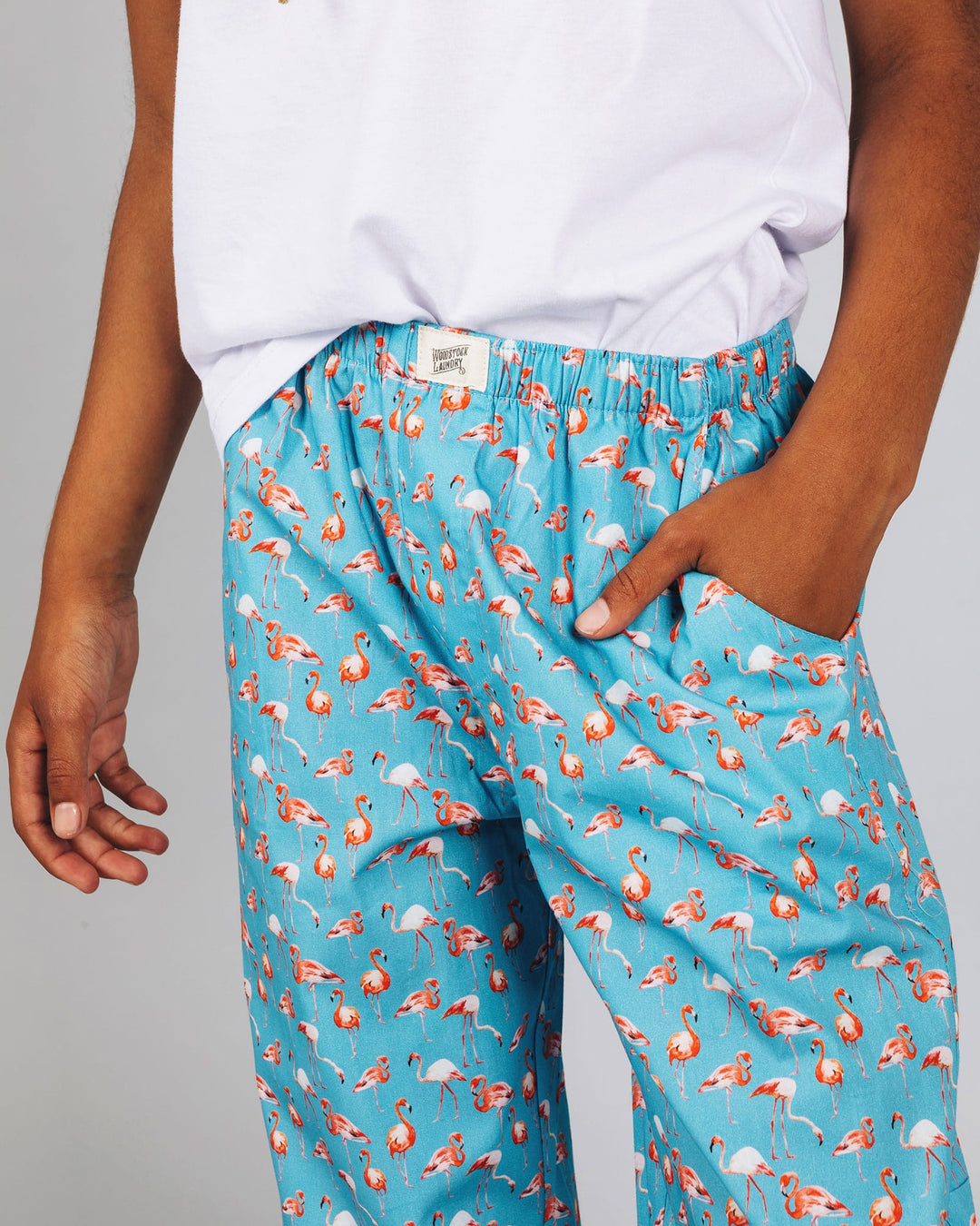 Kids' Lounge Pyjamas Pants - Flamingo Blue