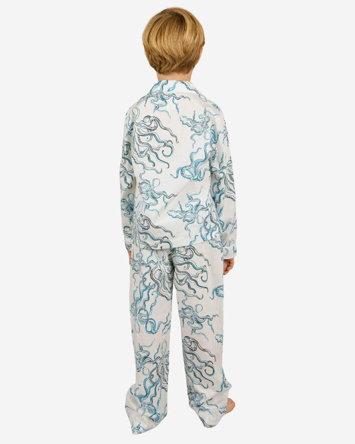 Boys pyjamas - Octopus Indigo
