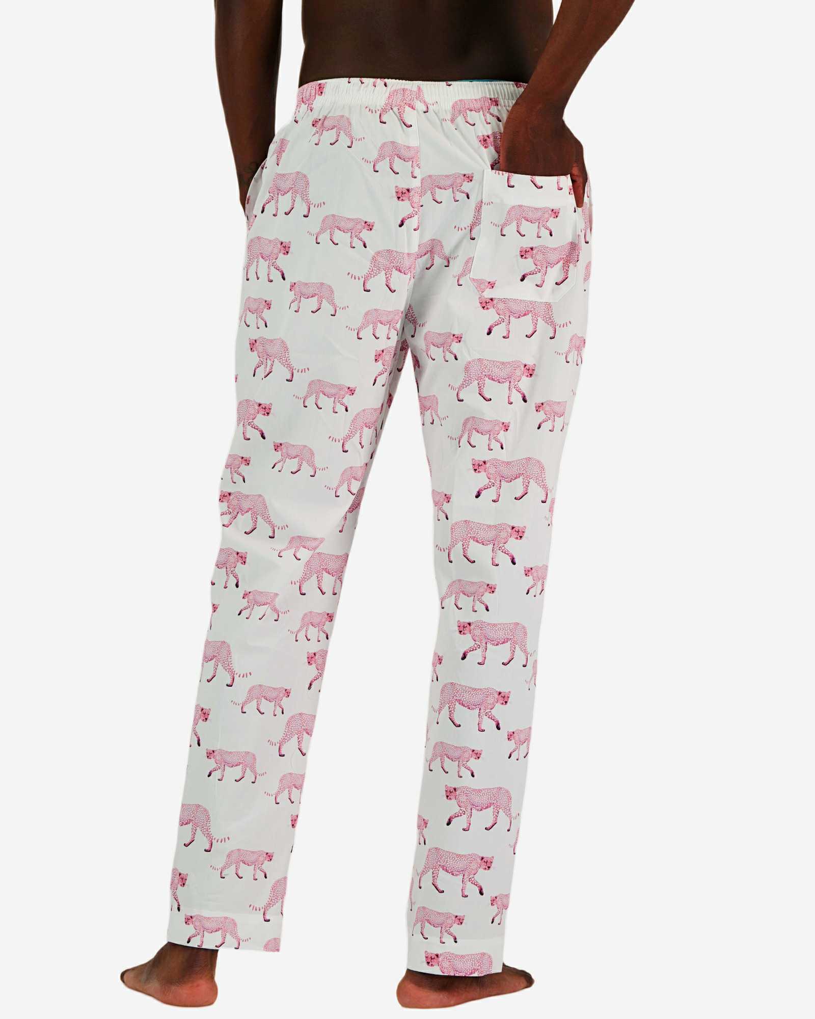 Pink cheetah hot sale print pants